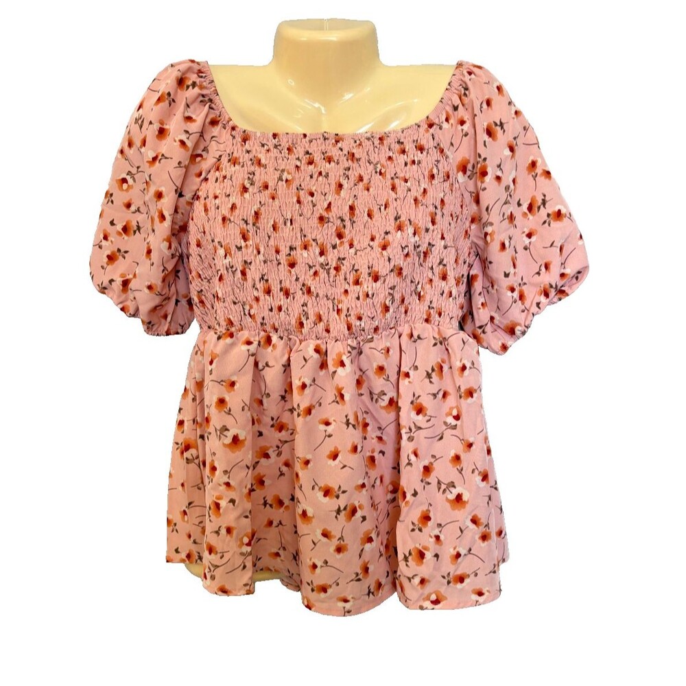Bloomchic 10 M cottagecore ditsy floral boho smocked top